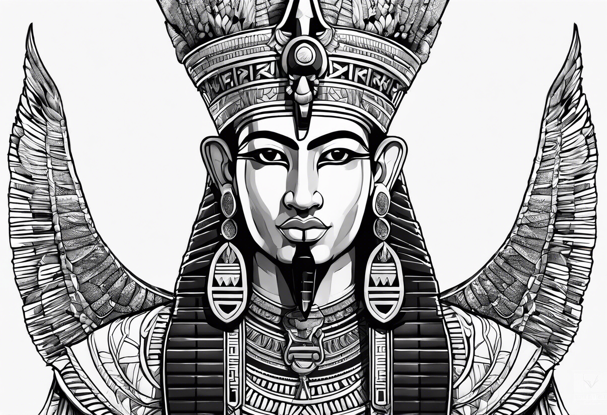 Pharaoh Tattoo Art, Egypt Pharaoh Graphic, T-shirt Design. Great King Of  Ancient Egypt. Tutankhamen Mask Tatoo. Egyptian Golden Pharaohs Mask,  Ethnic Style Tattoo Vector Royalty Free SVG, Cliparts, Vectors, and Stock  Illustration.