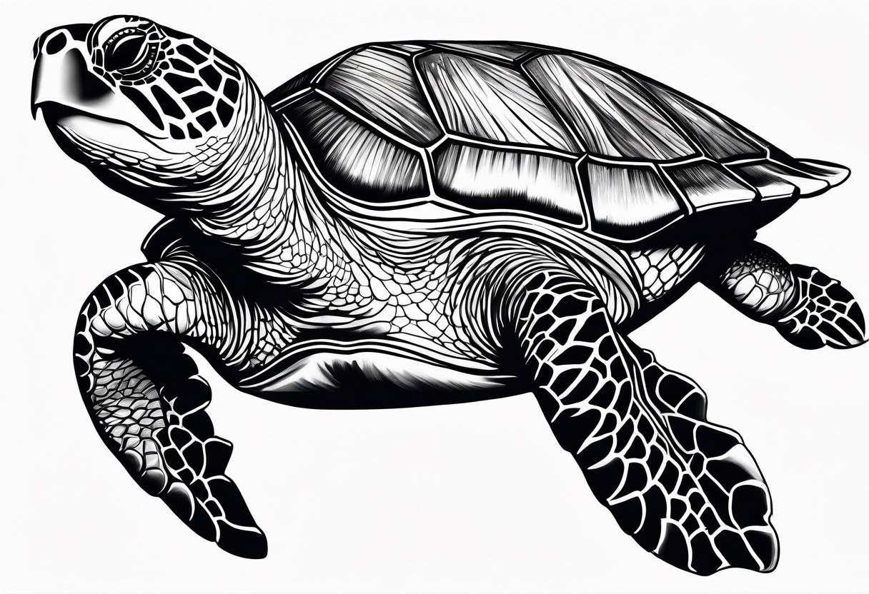 Sea turtle tattoo idea