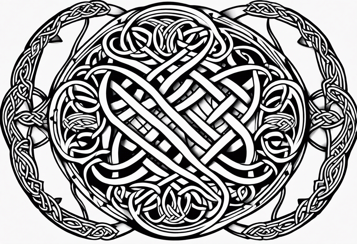 Celtic 'Valiant Sleeve' Knotwork Tattoo — LuckyFish, Inc. and Tattoo Santa  Barbara