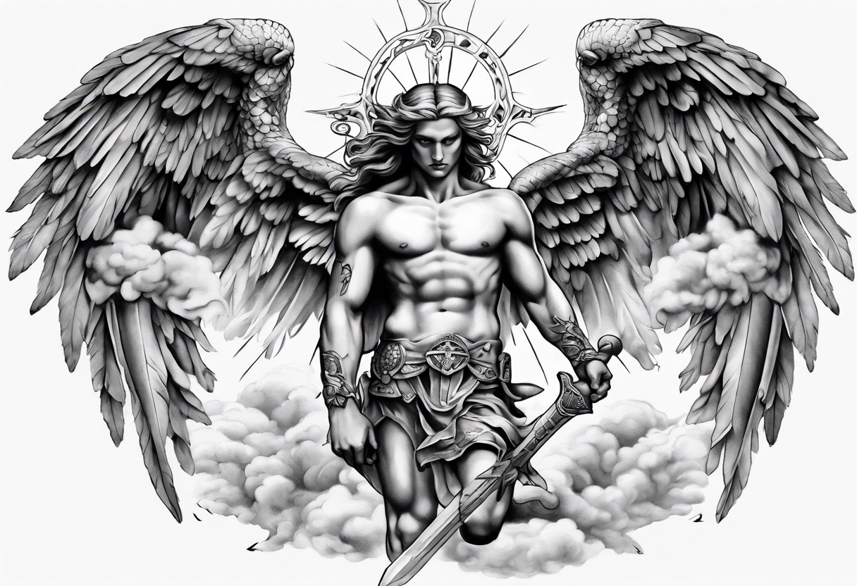 Amazon.com: iPhone 12/12 Pro St Michael the Archangel in Tattoo Style  Christian Case : Cell Phones & Accessories