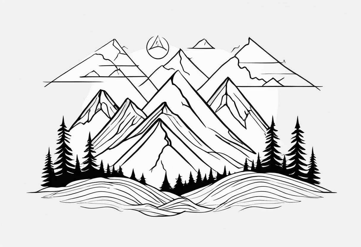 mountains family tattoo idea