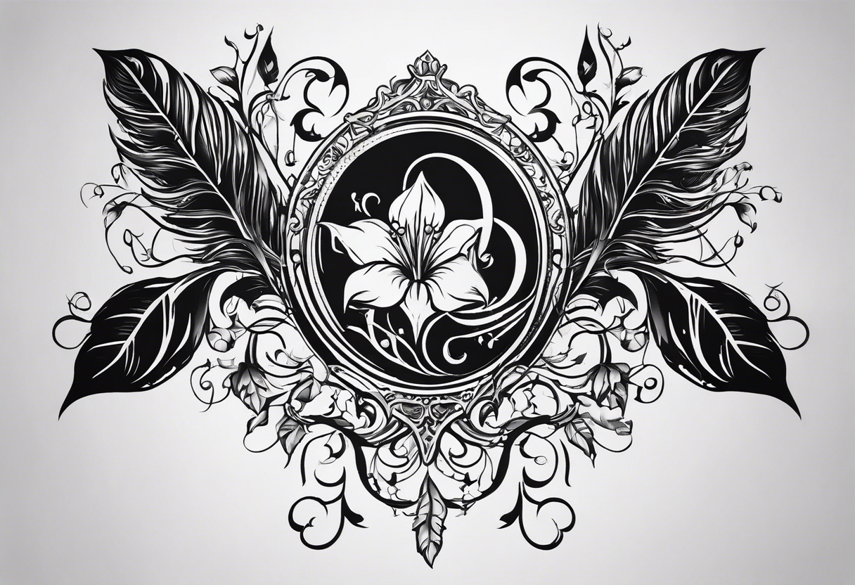 this tattoo will be on the back of the arm above the elbow. The tattoo will be the following numbers/coordinates: 31.8742° N, 91.1366° W with ivy vines on both sides. tattoo idea