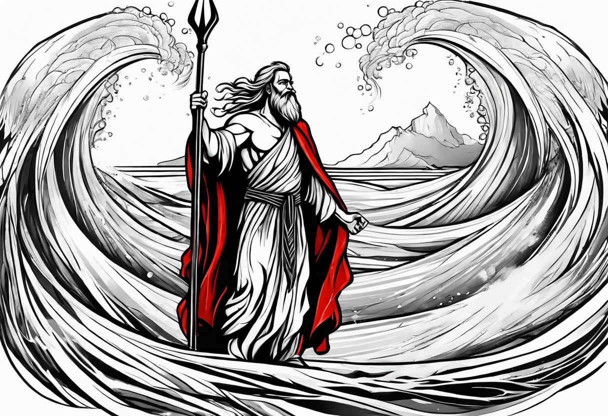 Moses parting the Red Sea tattoo idea