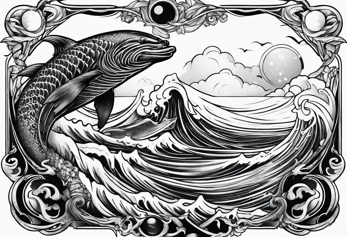 Mythical sea creatures tattoo idea