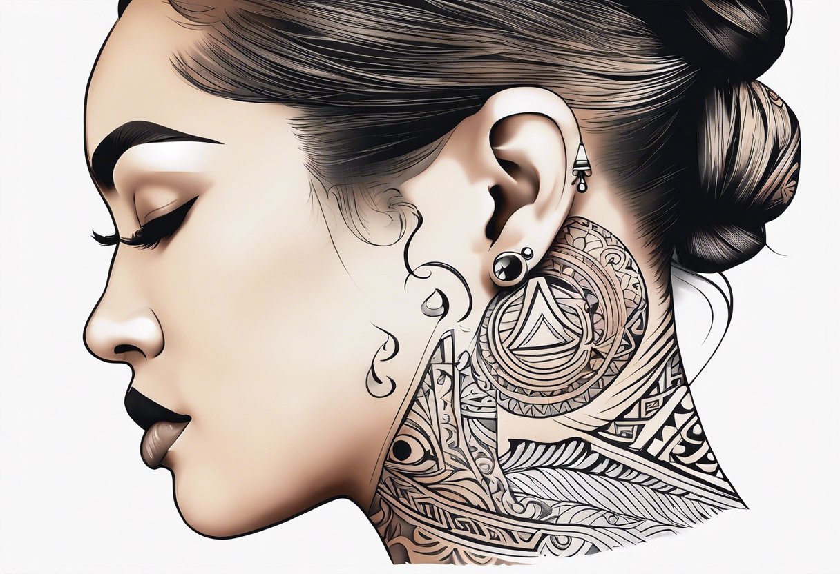 maori neck to chin tattoo tattoo idea