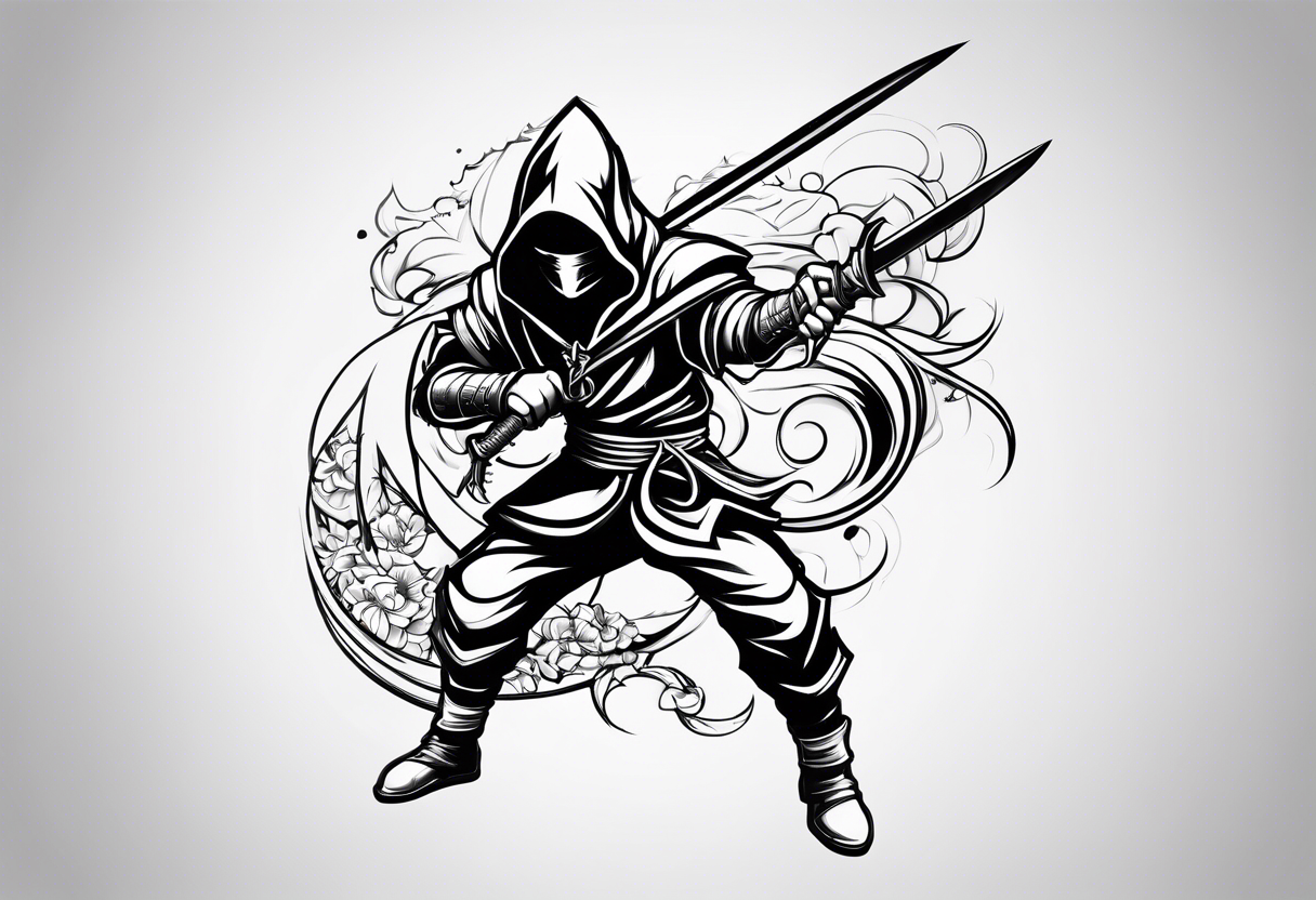 ninja kunai tattoo idea