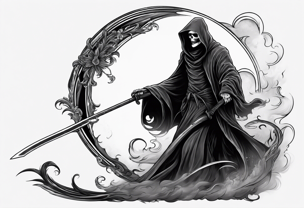 GRIM REAPER
WITH SMOKE
WITH SCYTH tattoo idea