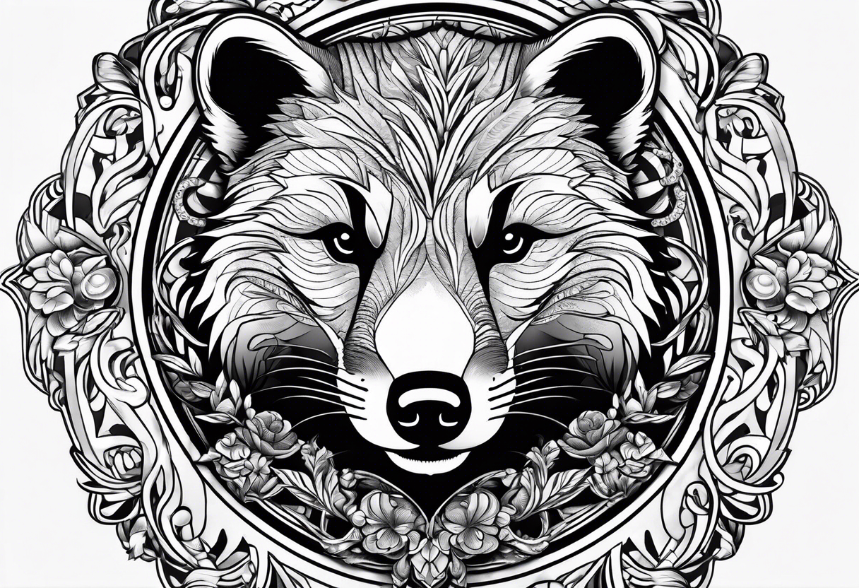 holy badger tattoo idea