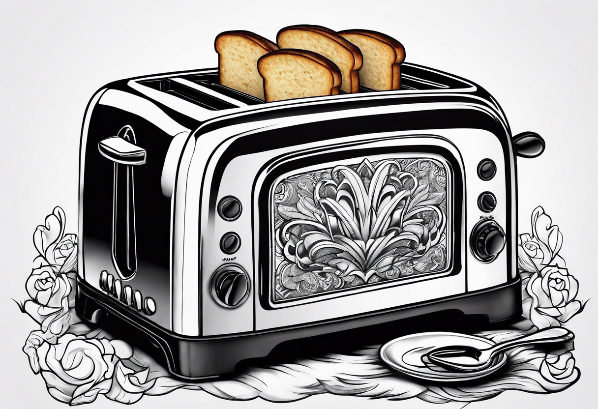 a toaster holding a smith and Weston tattoo idea