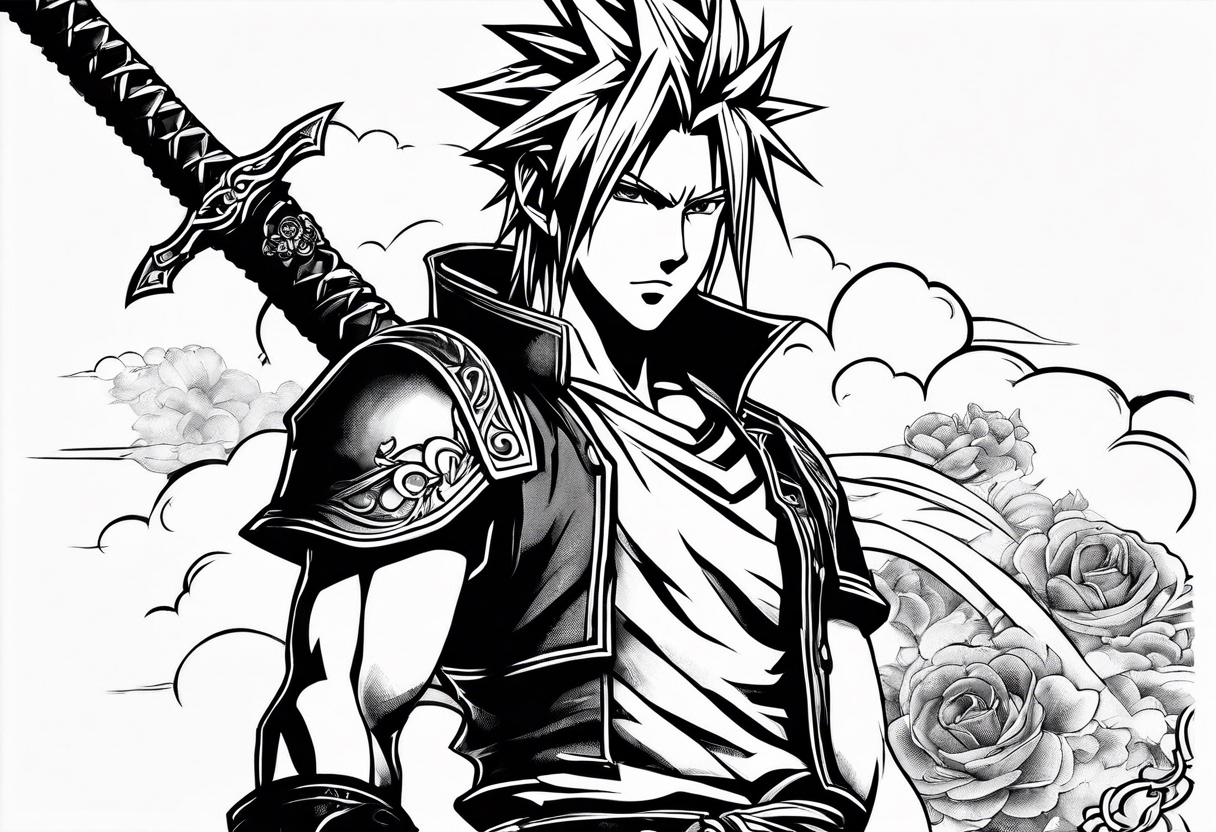 Final Fantasy Cloud Strife tattoo idea