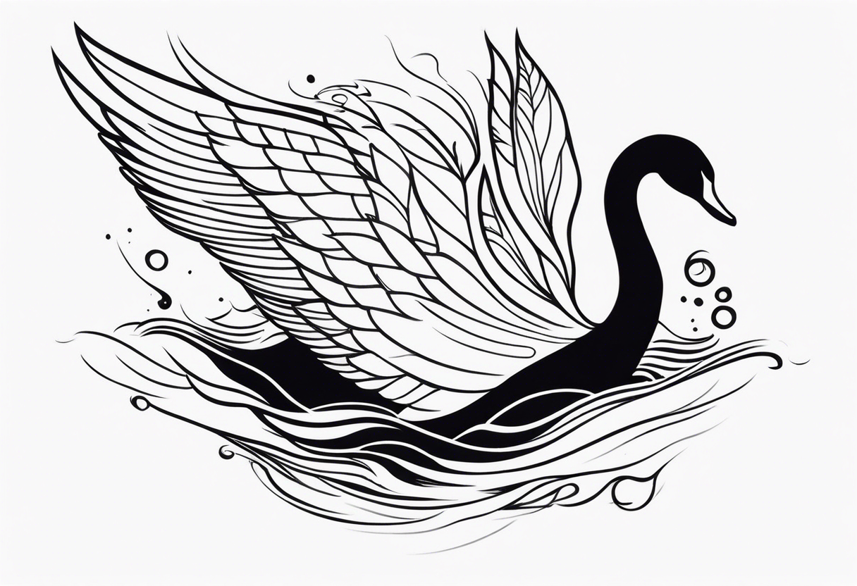 woman swan diving off of a cigarette tattoo idea