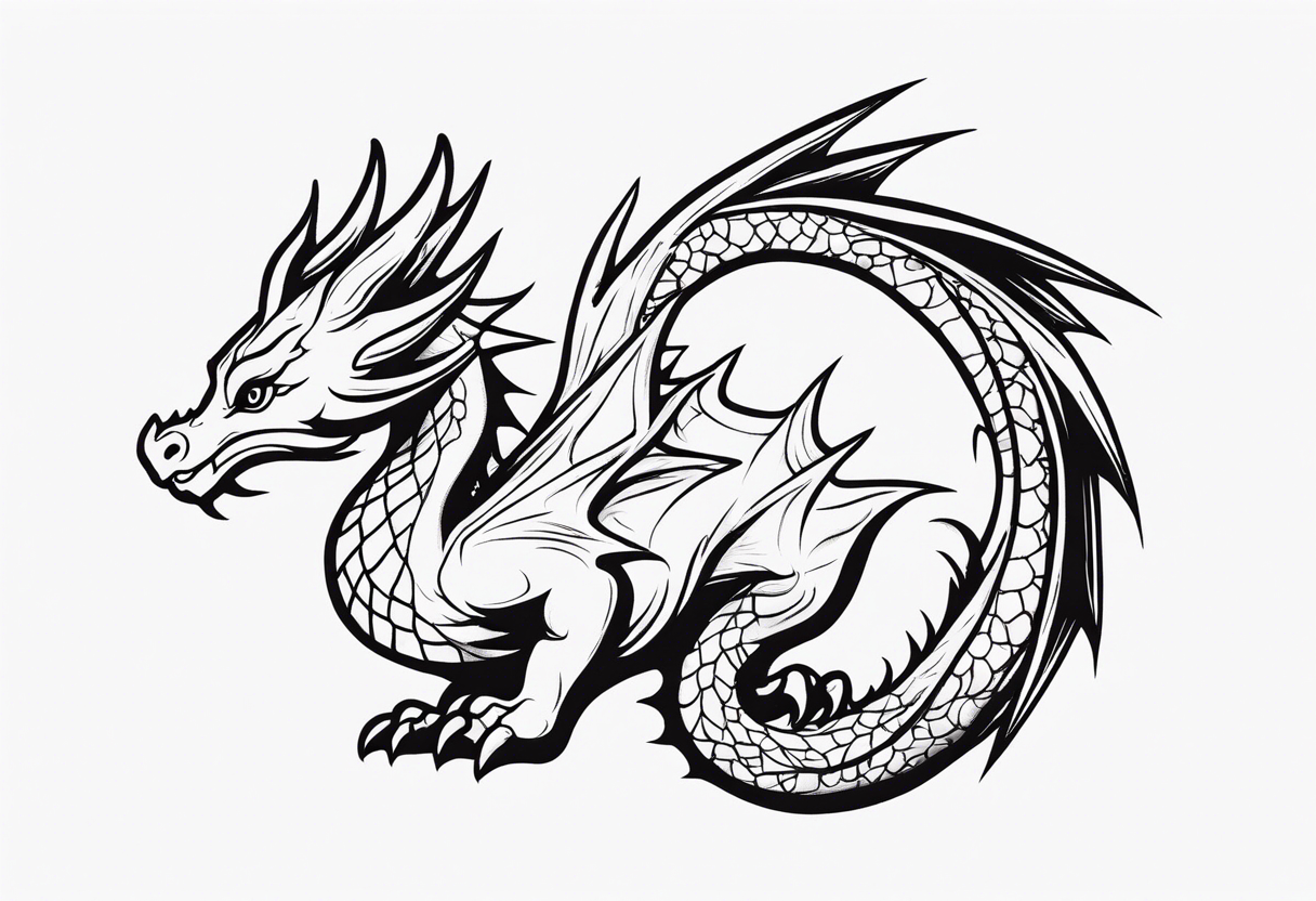 Cute Dragon tattoo idea