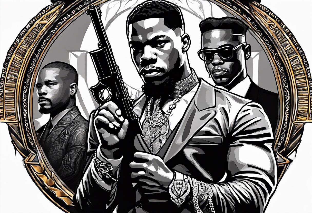 black panther group , malcom x with a gun , black history , civil rights tattoo idea