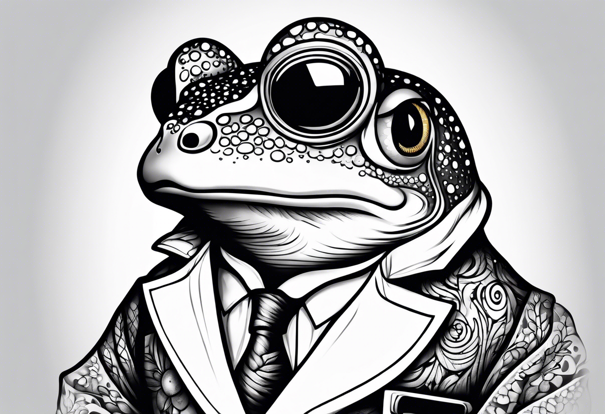 Toad wearing a labcoat tattoo idea