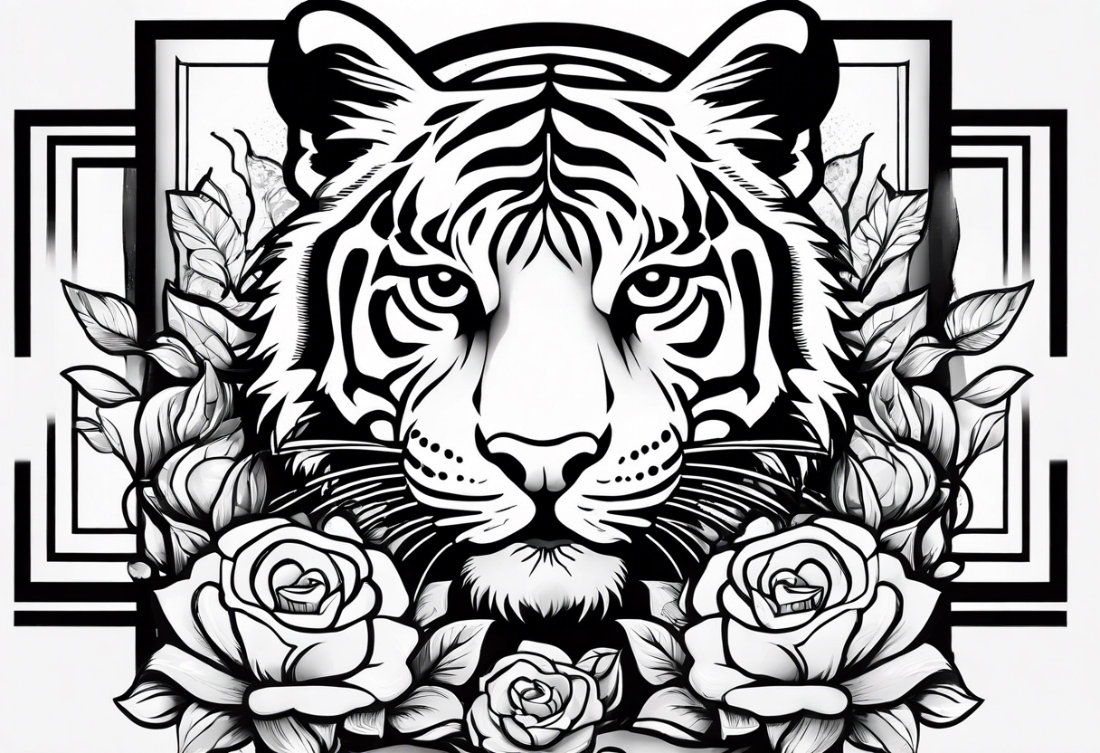 Boxing tiger mom tattoo idea