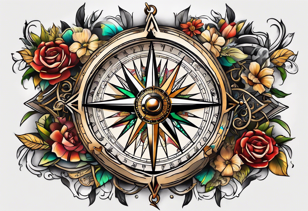 compass chest tattoo tattoo idea