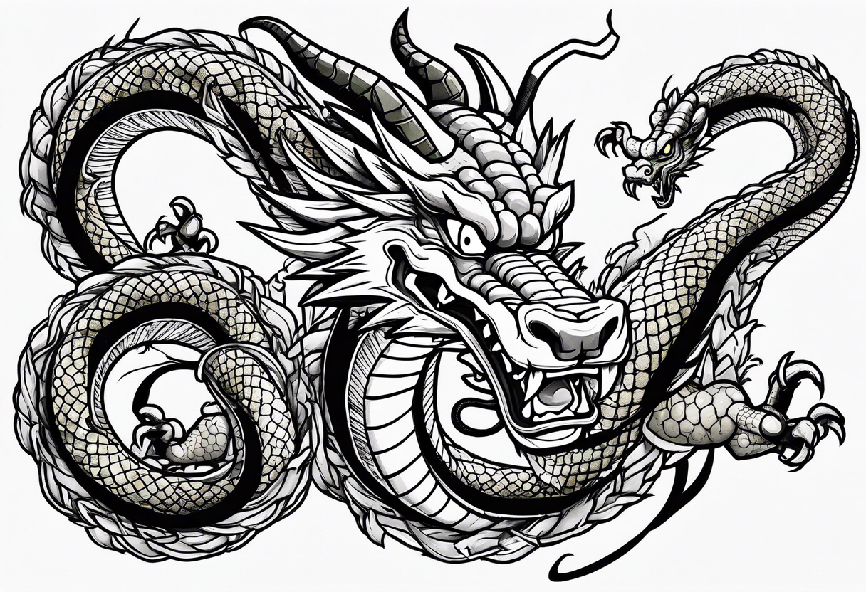 Dragon Ball z shenron tattoo idea