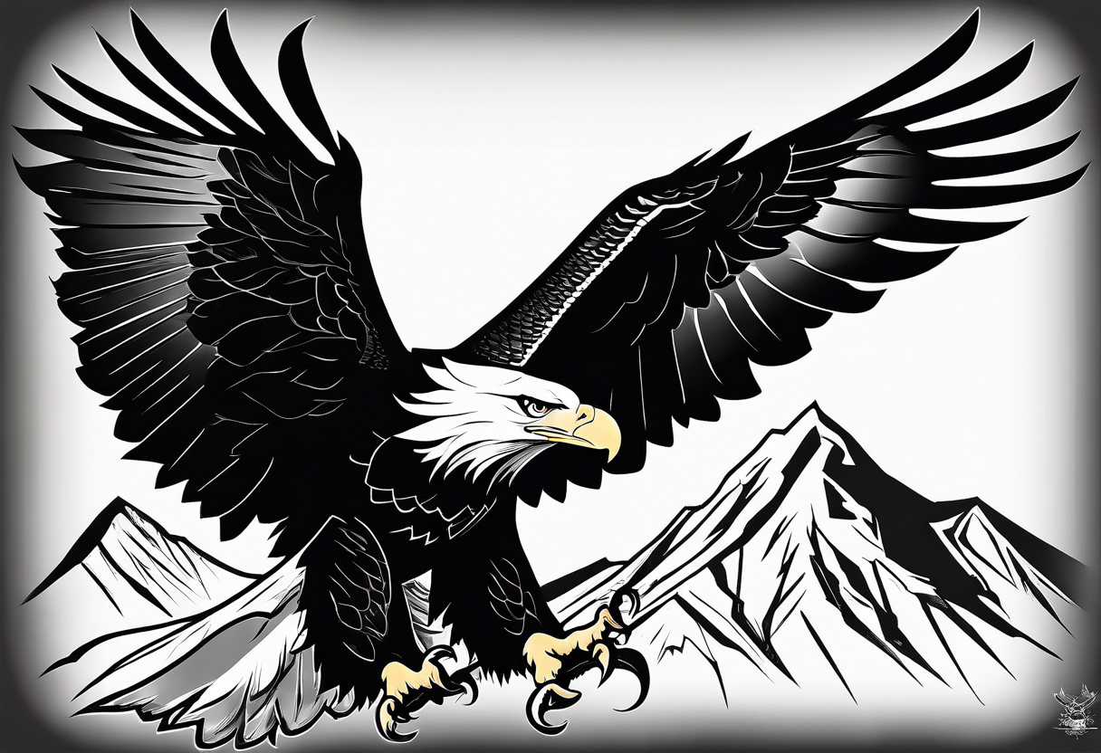 several eagles in flight silhouette symbolizing Isaiah 40:31 without other imagery, only the eagles. tattoo idea