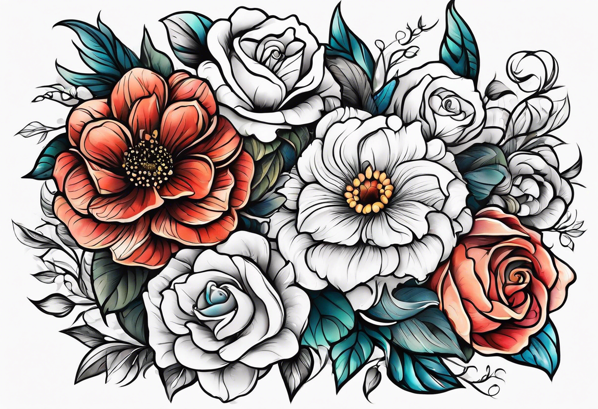 Love flowers family outdoors tattoo idea