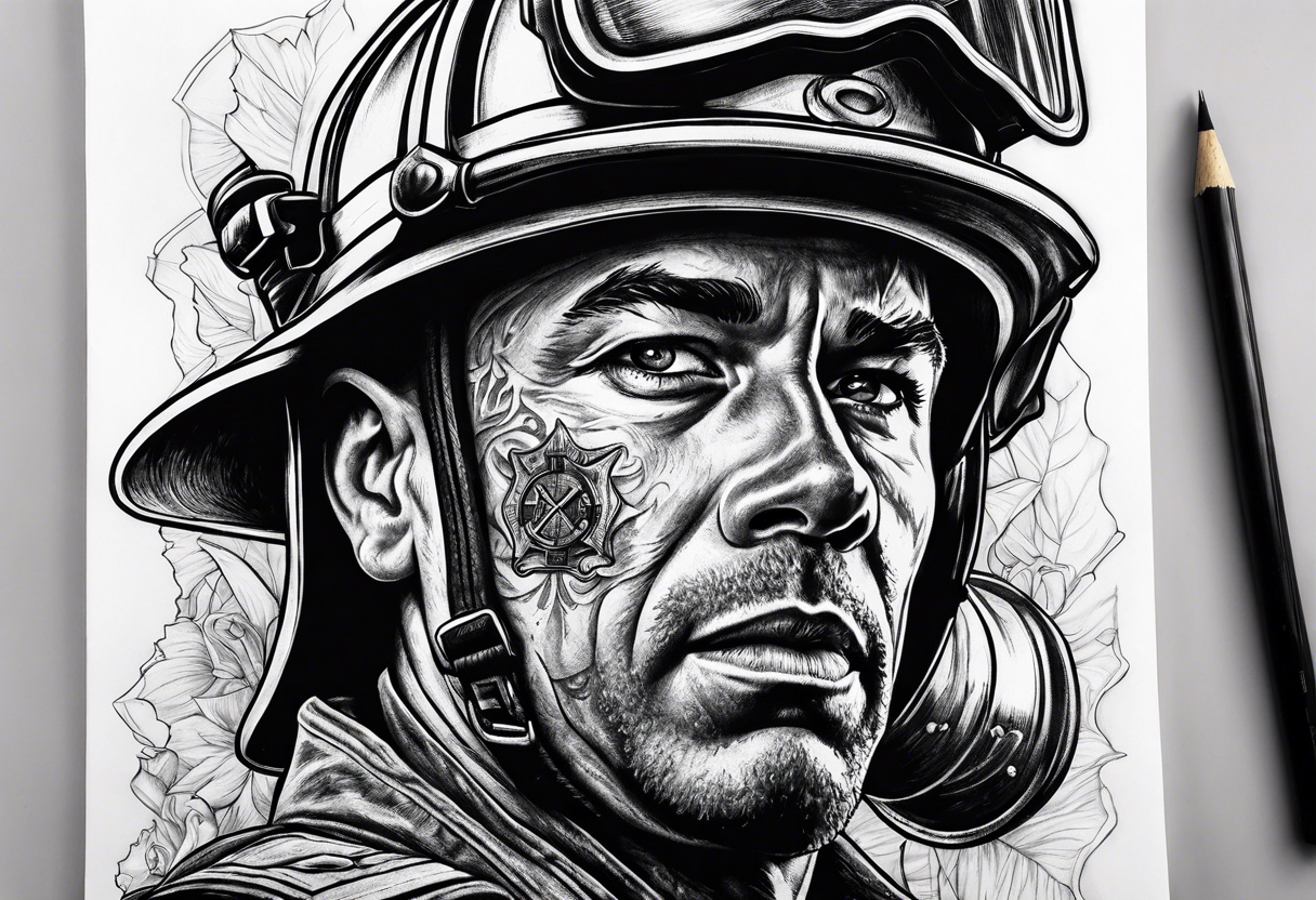 Dead firefighter tattoo idea