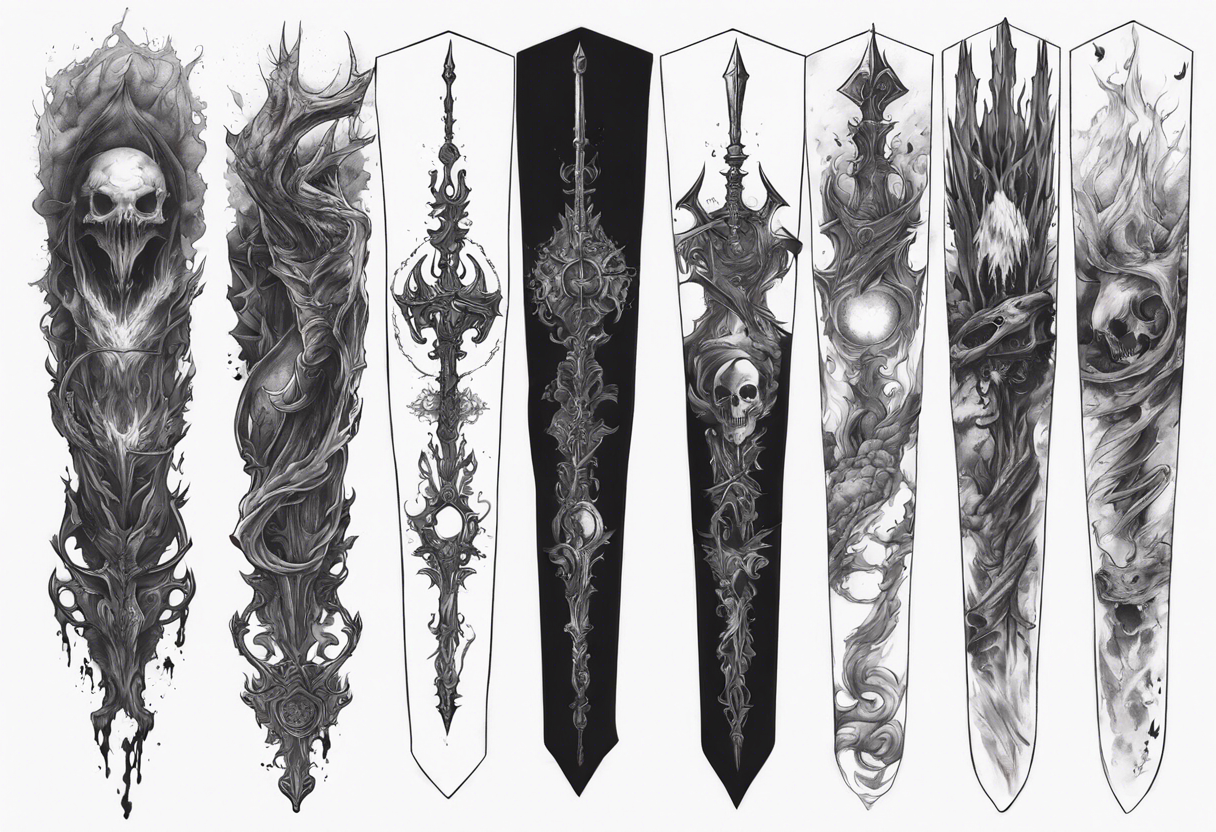 bloodborne 
arm sleeve tattoo idea