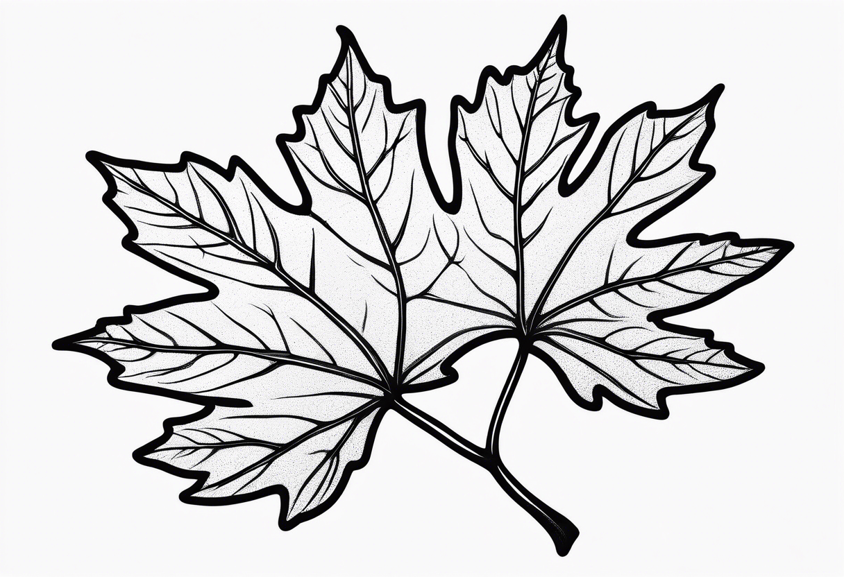 single maple leaf tattoo idea