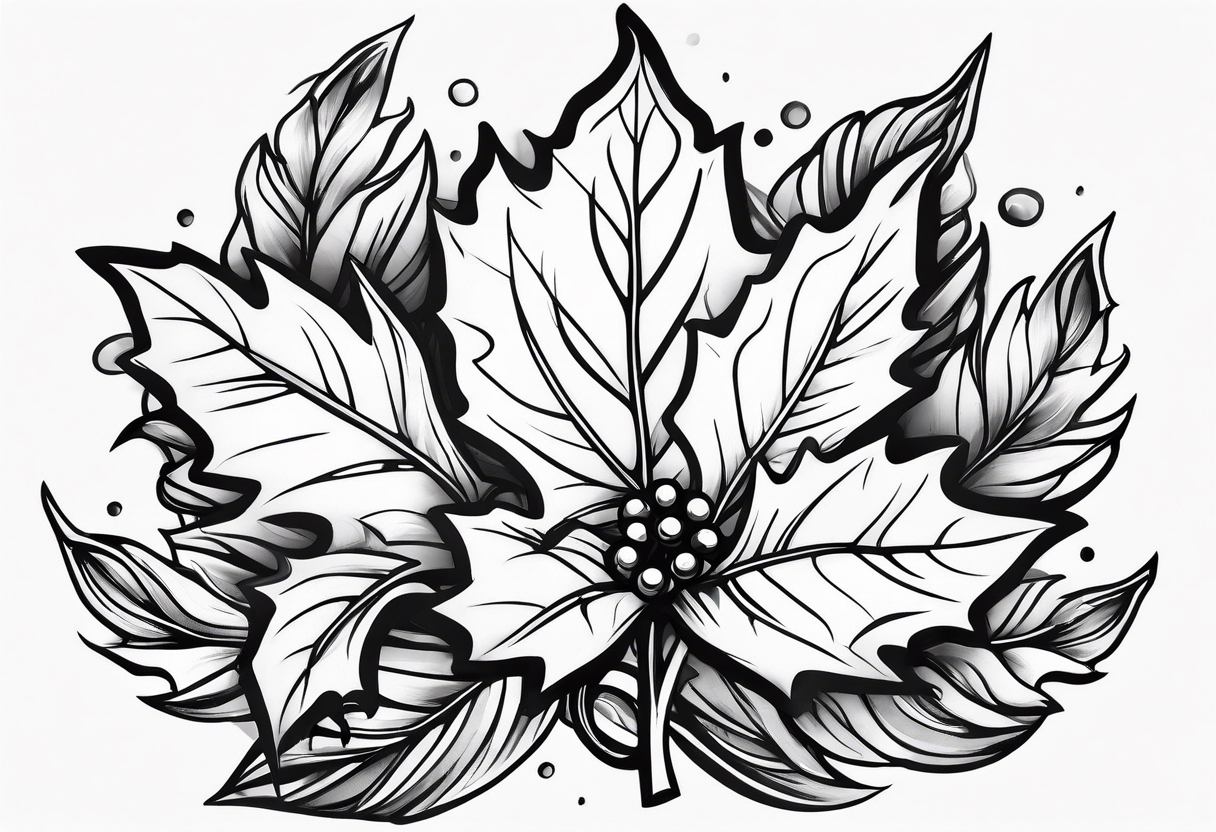 Holly leaf tattoo idea