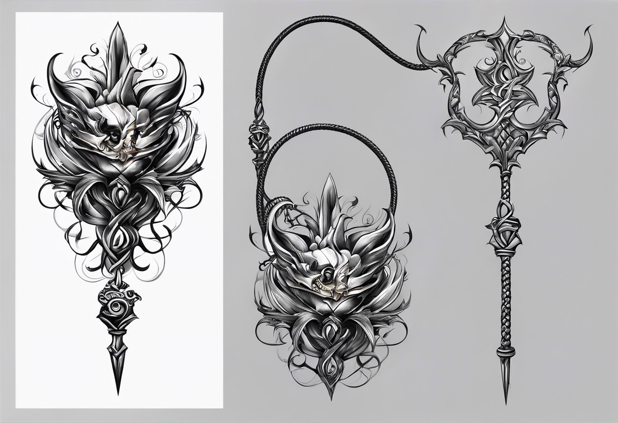 thorn whip that goes up my leg tattoo idea