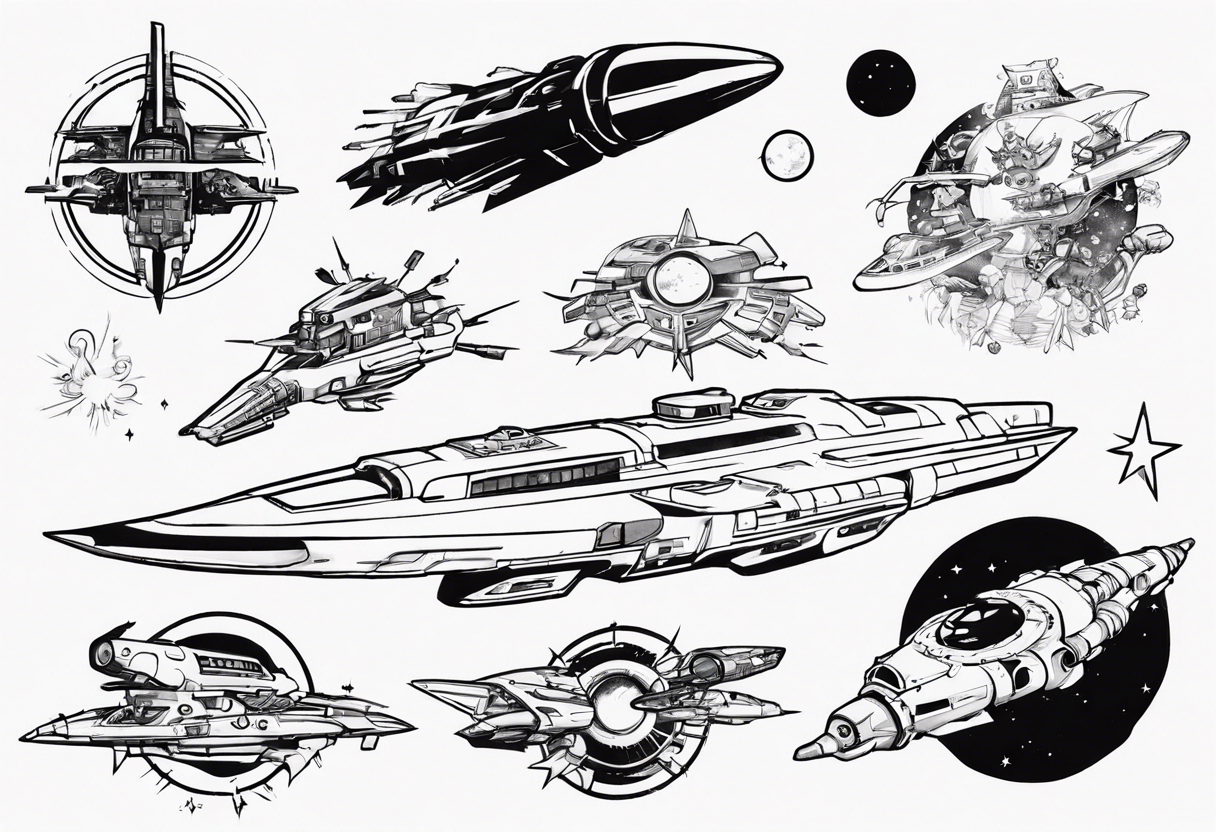 Cowboy Bebop spaceship tattoo idea