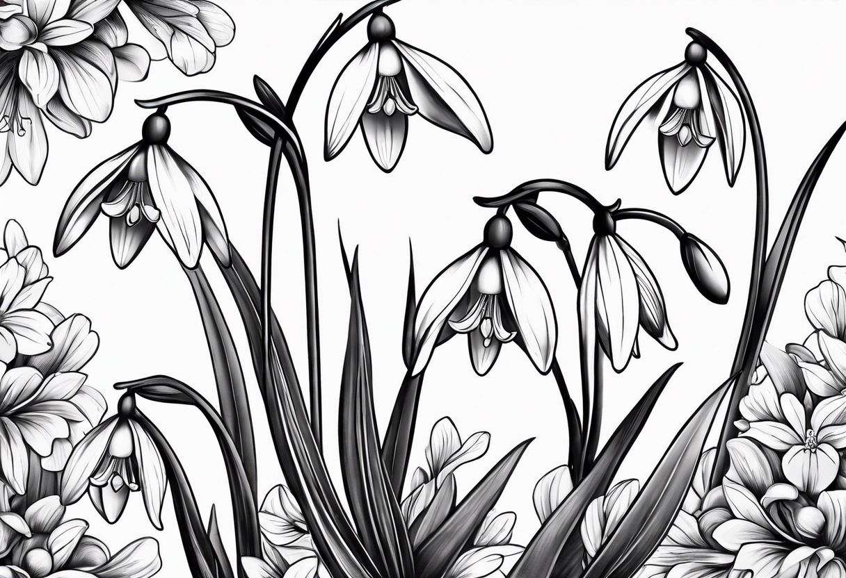 Snowdrop flower tattoo idea