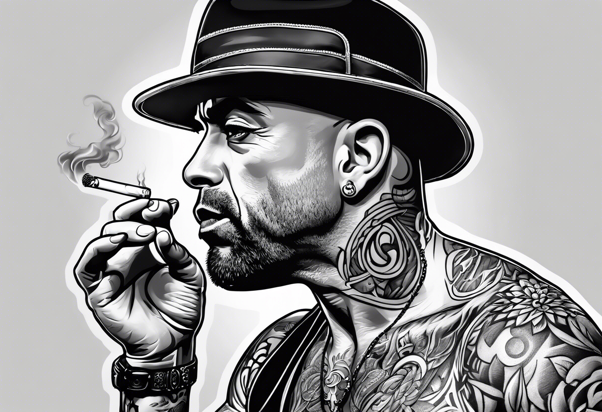 joe rogan smoking cigarette tattoo idea