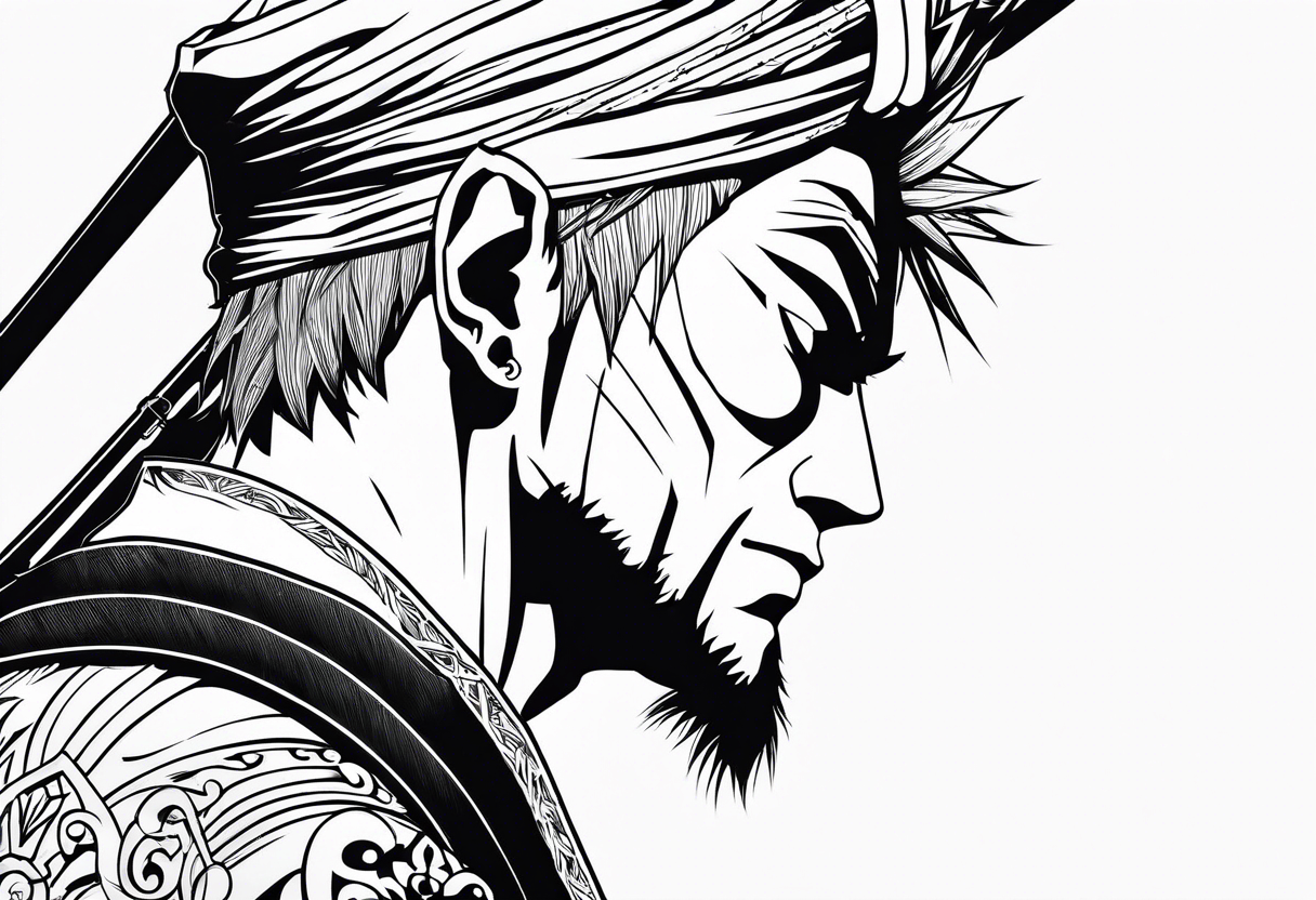 zoro one piece, tattoo idea