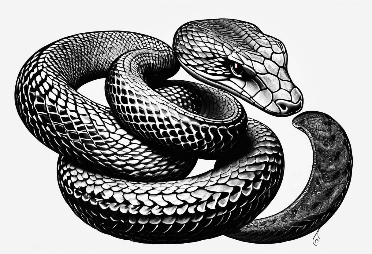 king cobra with a crown tattoo idea