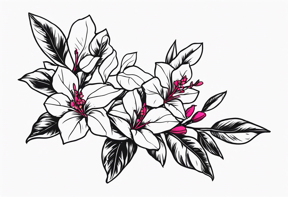 bouganvillia spray tattoo idea