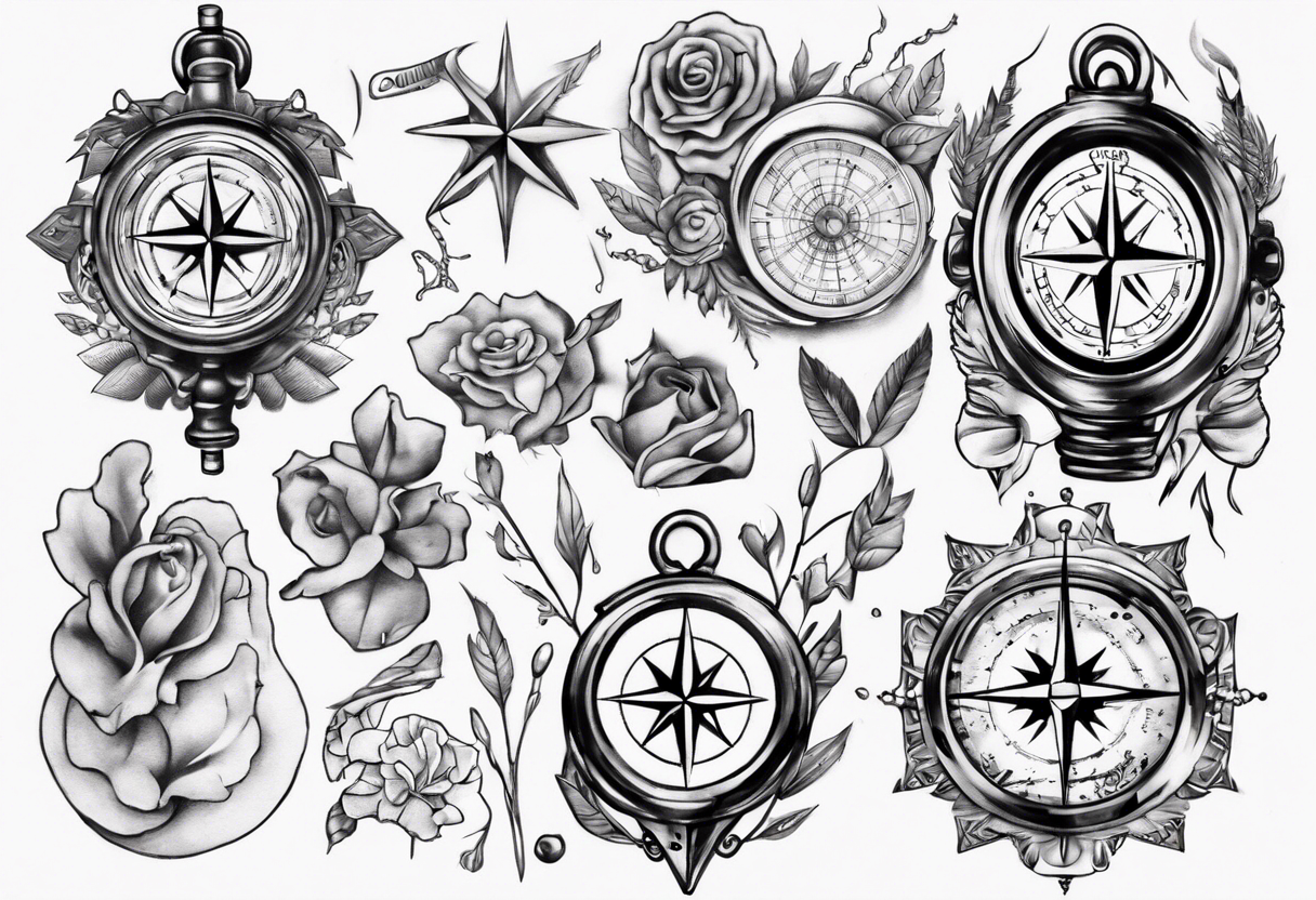 Simply Inked Floral Compass Semi-Permanent Tattoo at Rs 499/piece | Non  Toxic Tattoo in Sas Nagar | ID: 2849764909212