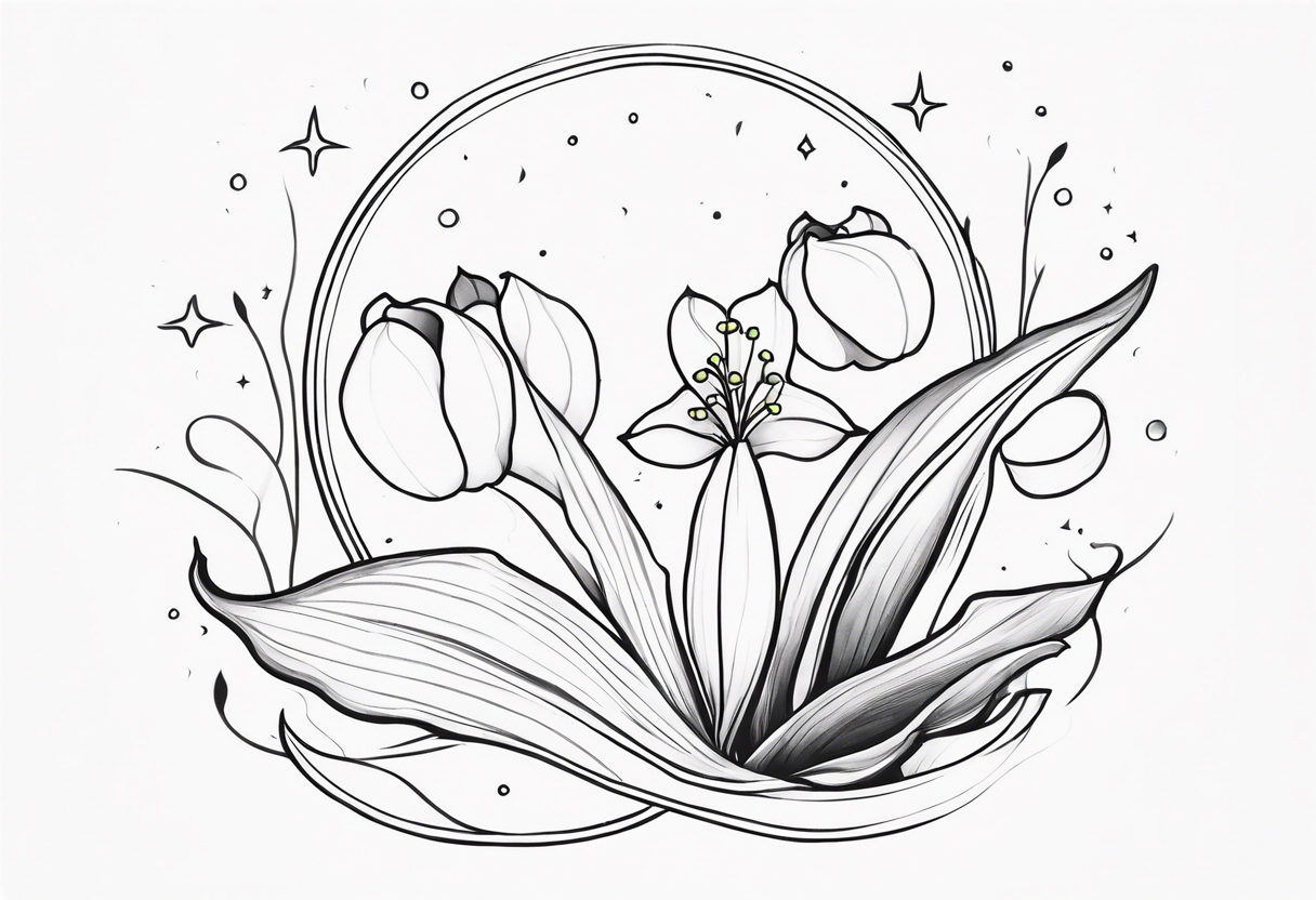 Lilly of the valley and Saturn tattoo idea