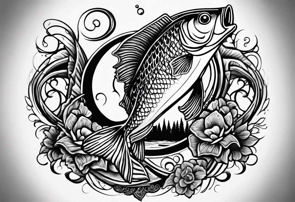 My husband love fishing and I love the infinity 
sign tattoo idea