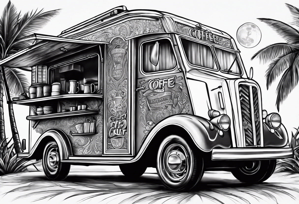 GULF SIDE COFFEE TRUCK tattoo idea