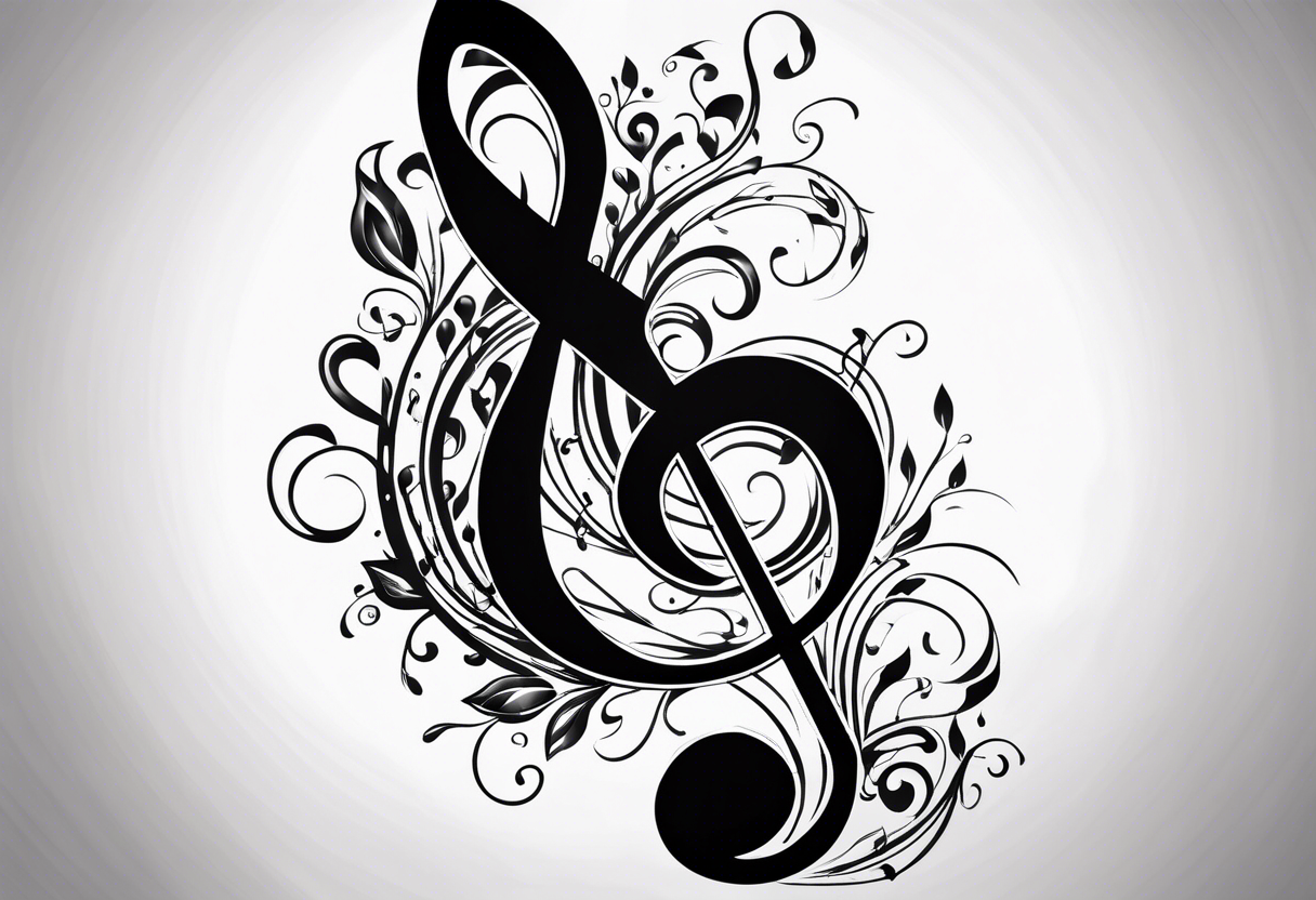 Treble clef tattoo idea