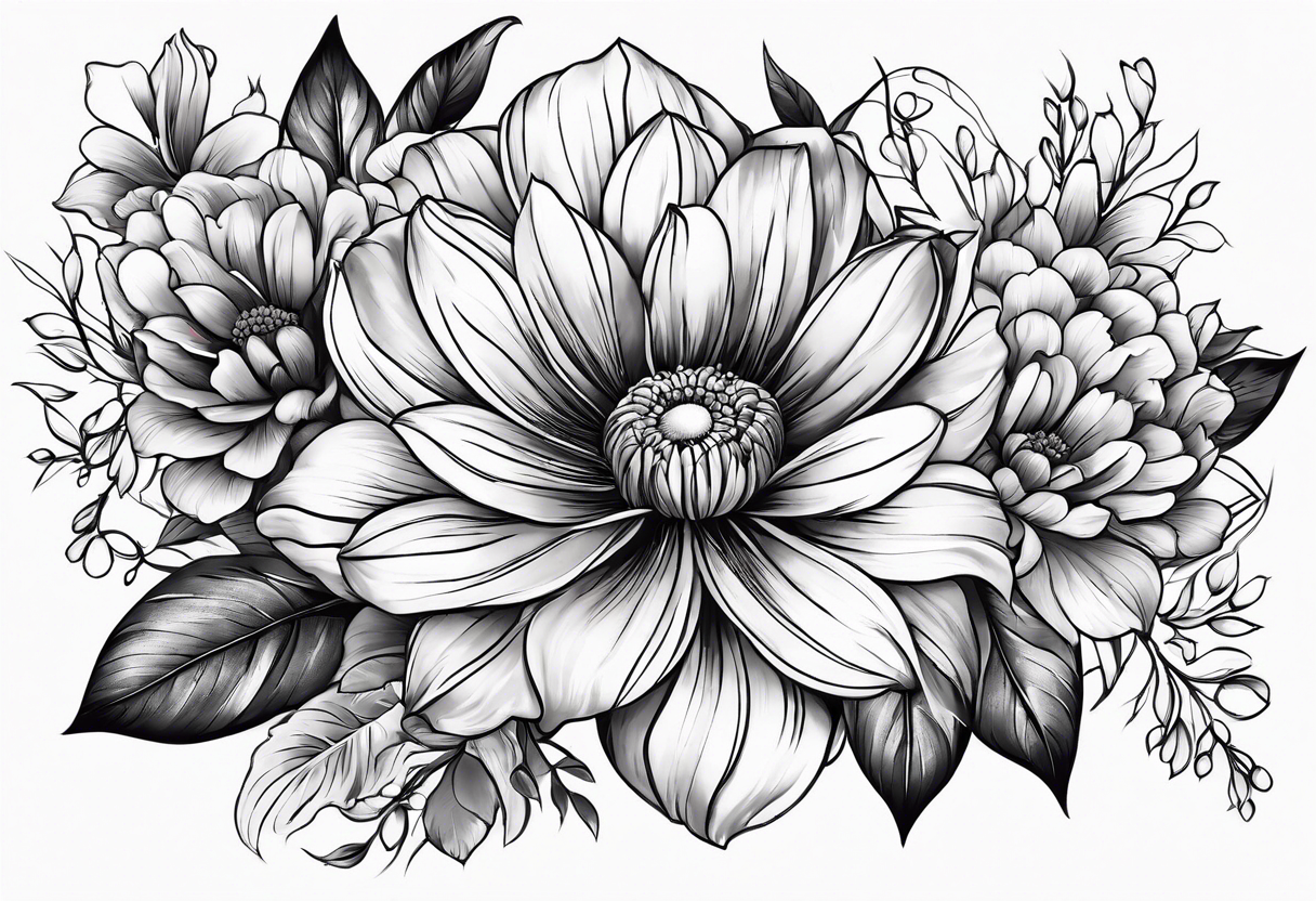 Zagare  flower tattoo idea
