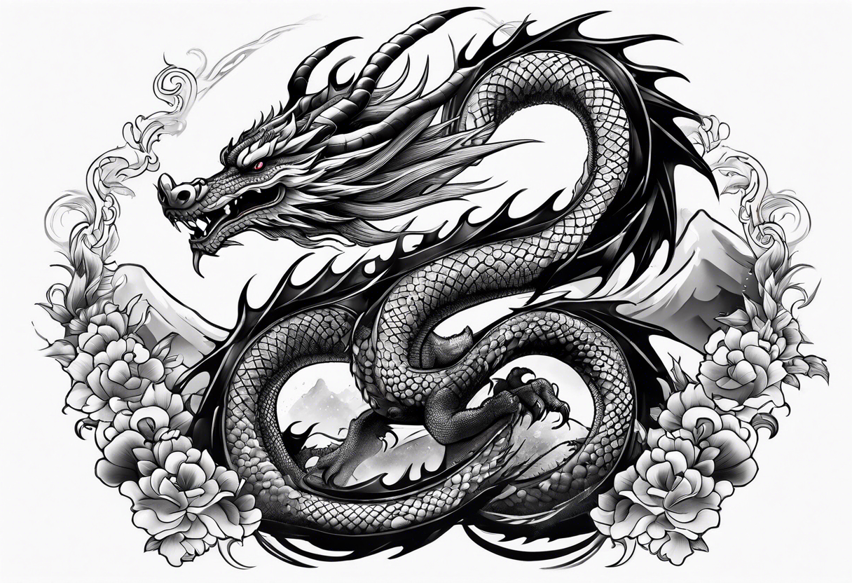 dragon japanese sleeve tattoo idea