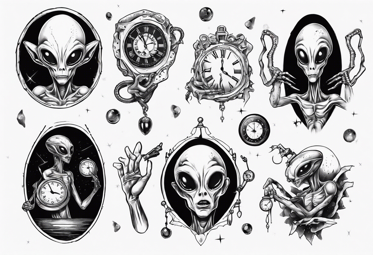 Alien Tattoo lineart by rachaelm5 on DeviantArt