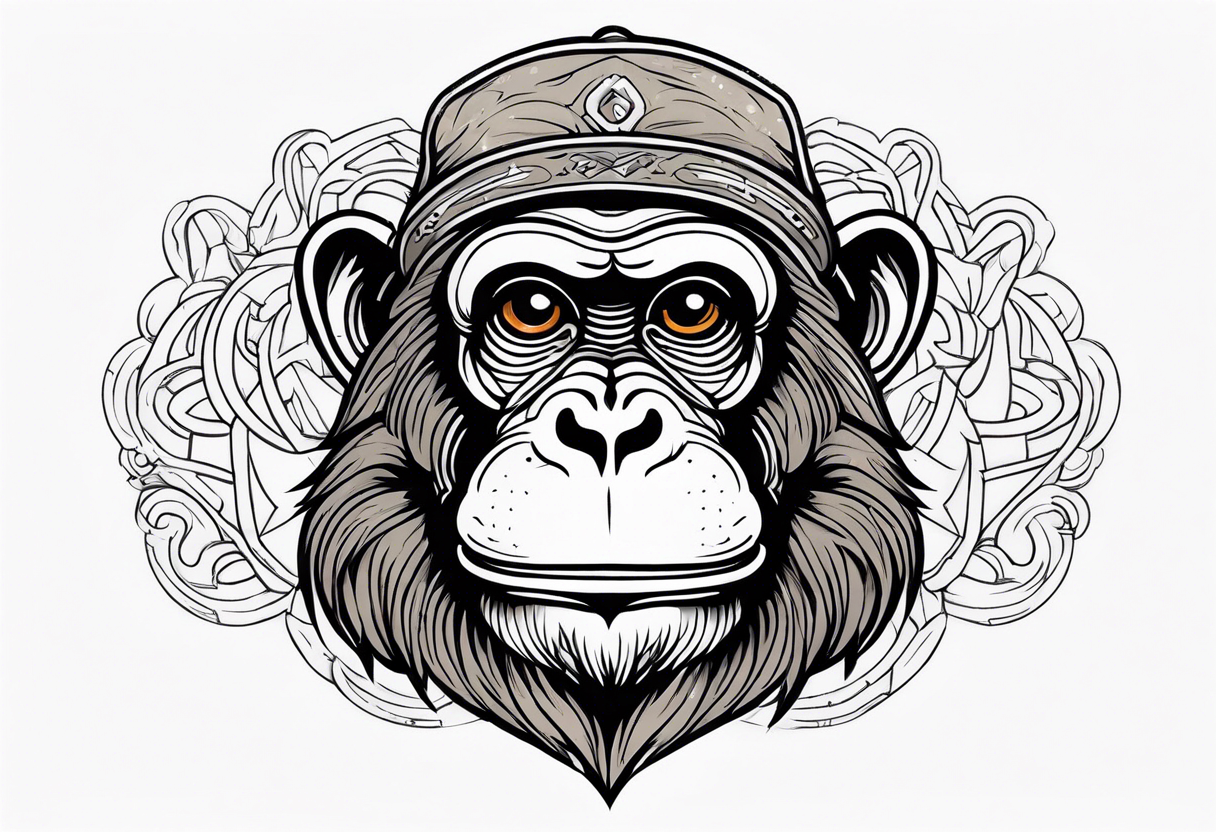 rich monkey tattoo idea