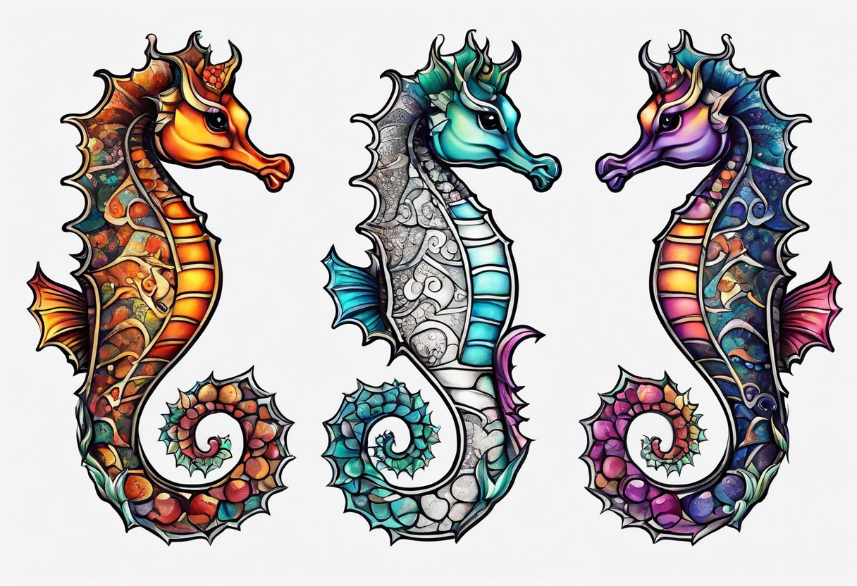 How to Draw Seahorse, Tattoo Designs