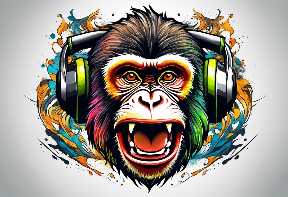 monkey celebrating soccer goal tattoo idea