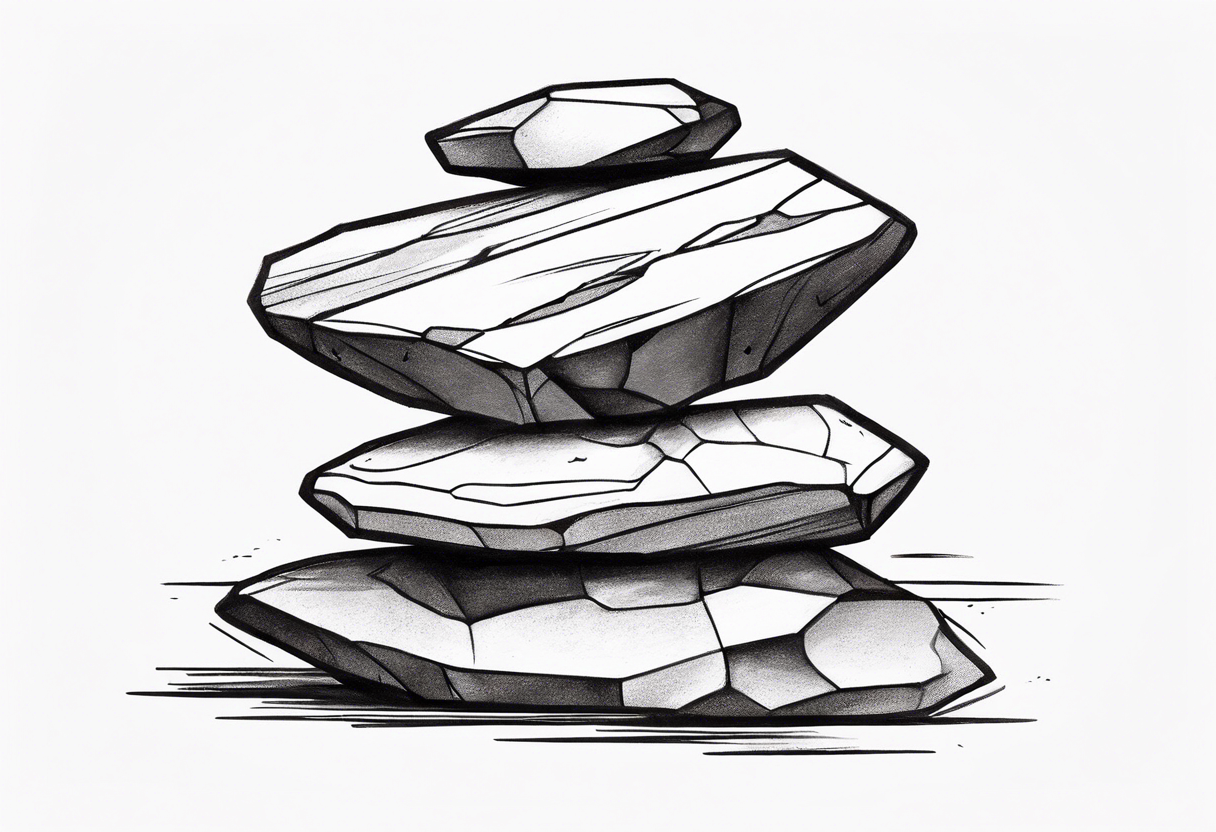 Rocks balancing on top of each other tattoo idea