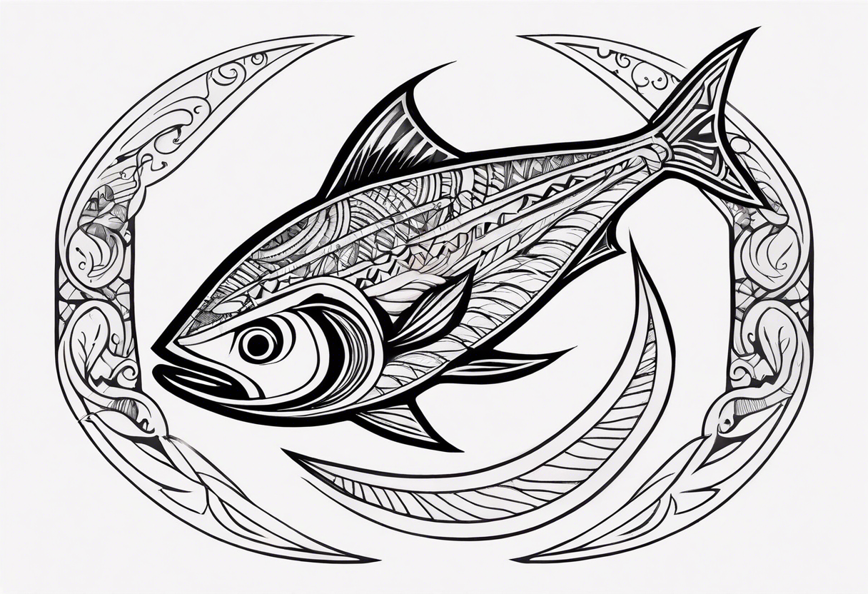 Polynesian fishing hook tattoo tattoo idea