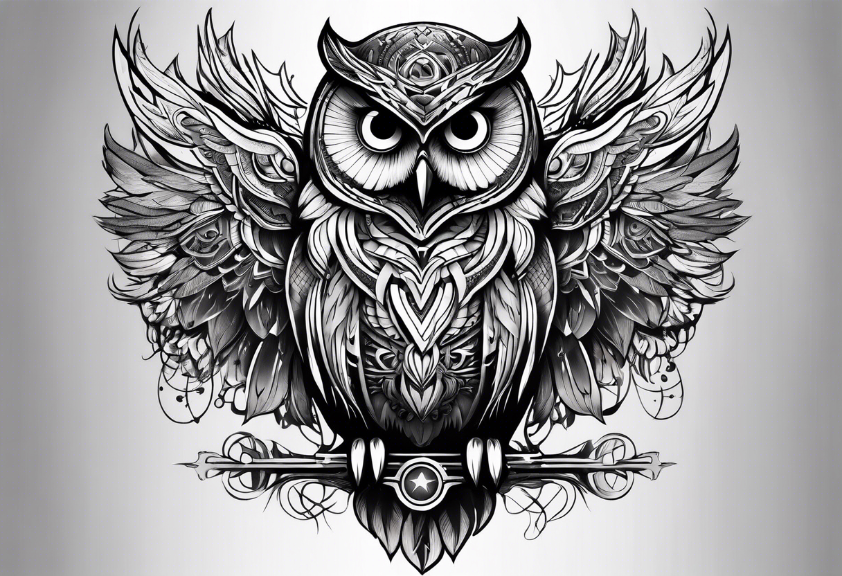 Majestic owl tattoo idea