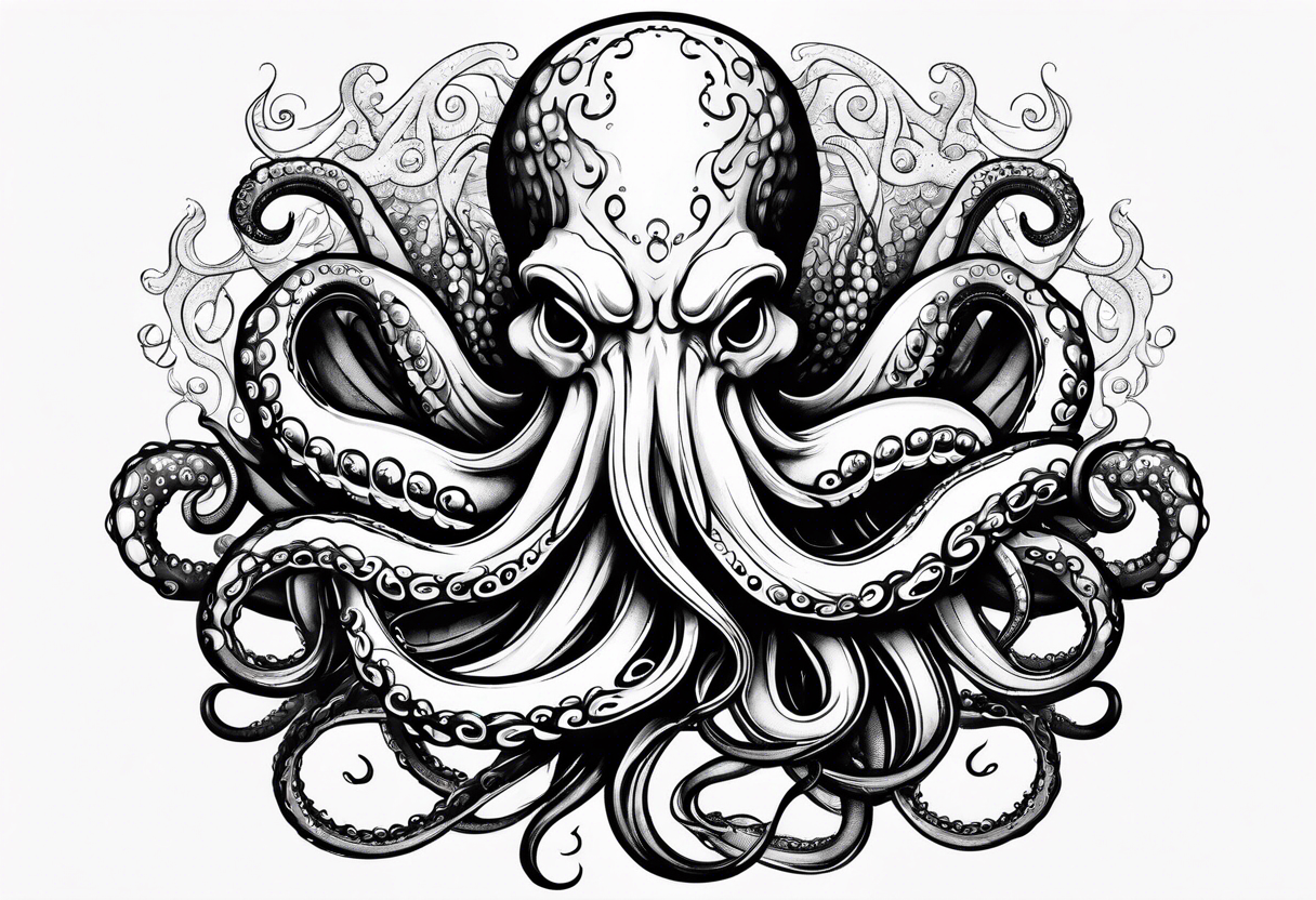 tentacles Cthulhu octopus kraken tattoo idea