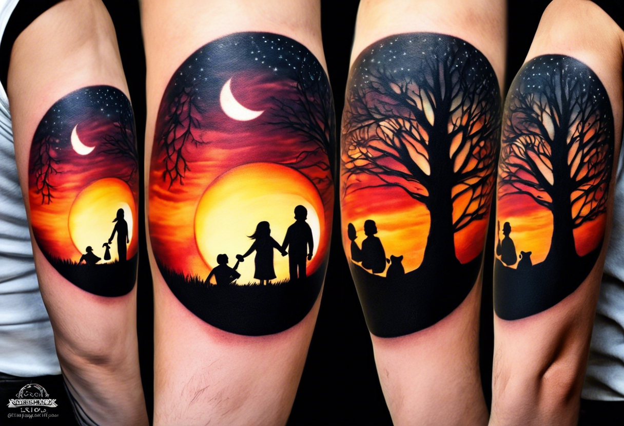 Family photo tattoo | Silhouette tattoos, Picture tattoos, Grandparents  tattoo